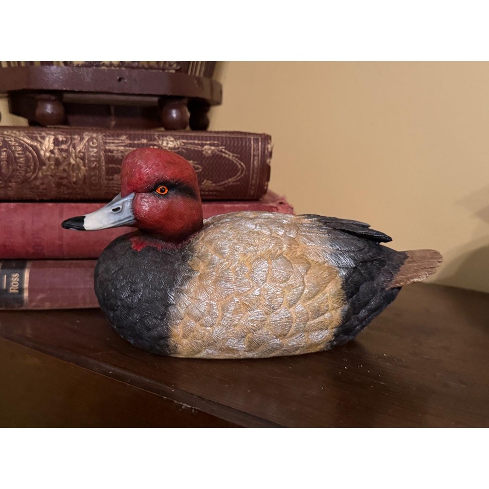 Herco Gift Professional Redhead Duck Figurine Resin Waterfowl Bird Decor